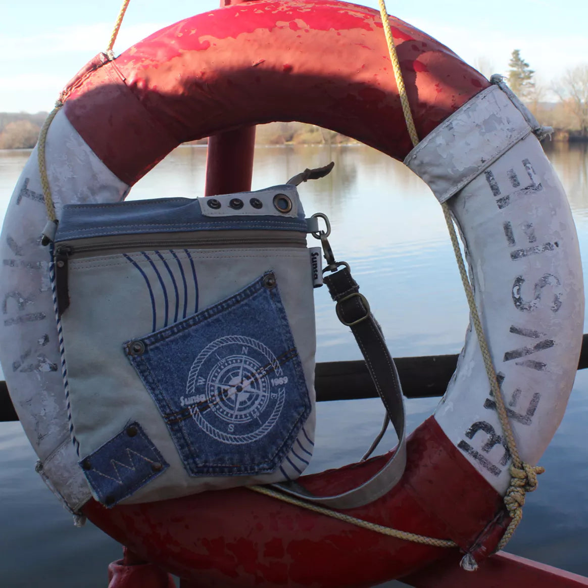 Sunsa Damen Nachhaltige Maritim Umhängetasche