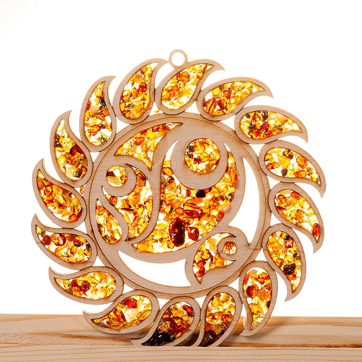 Raduly Suncatcher Bernstein – Sonne - D110mm