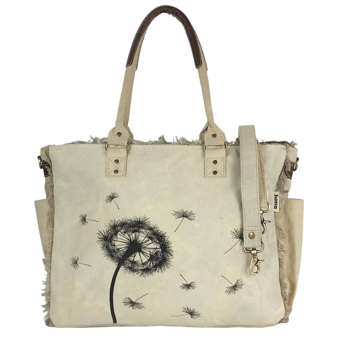 Sunsa Damen XXL Handtasche mit Pusteblume