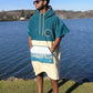 WAVE HAWAII Poncho Petrol, Velour Größe M