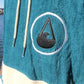 WAVE HAWAII Poncho Petrol, Velour Größe M