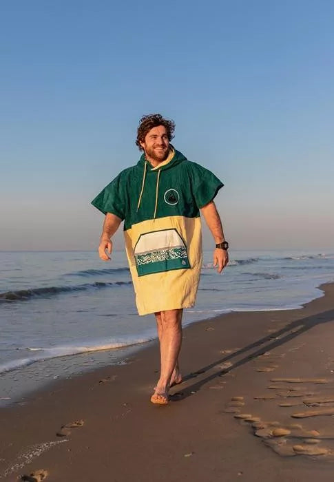 WAVE HAWAII Poncho Petrol, Velour Größe M