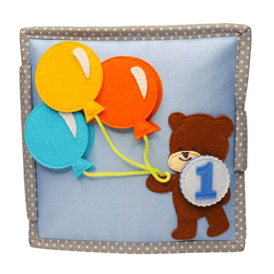 Jolly Designs Happy Bearsday - 6 Seiten Mini Quiet Book