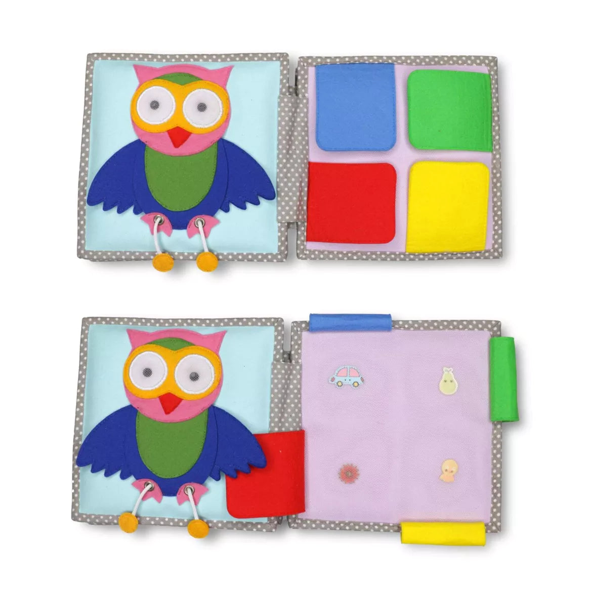 Jolly Designs Peek-a-Boo Stoffbuch für Kleinkinder