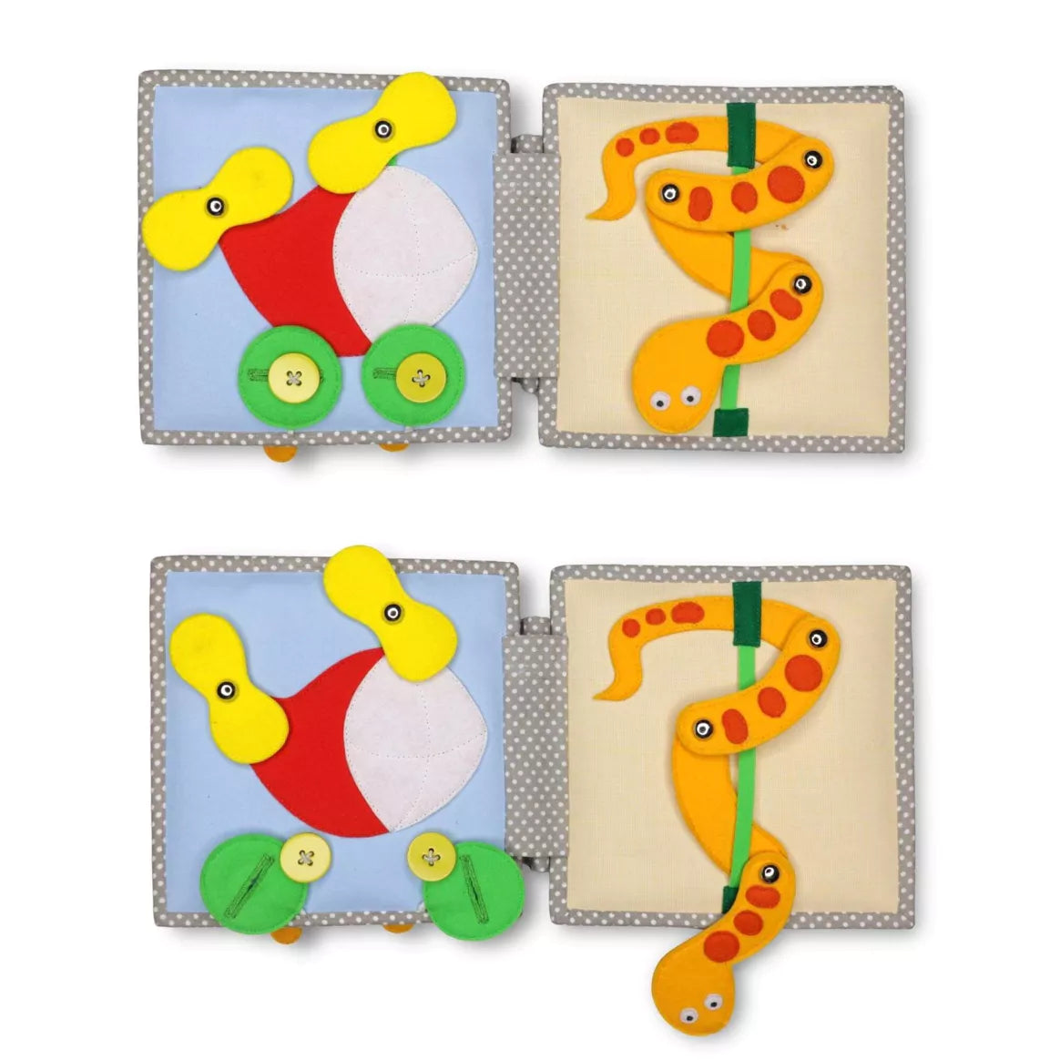 Jolly Designs Peek-a-Boo Stoffbuch für Kleinkinder
