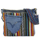 Sunsa Damen Umhängetasche aus recycelten Materialien Crossbody boho