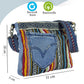 Sunsa Damen Umhängetasche aus recycelten Materialien Crossbody boho