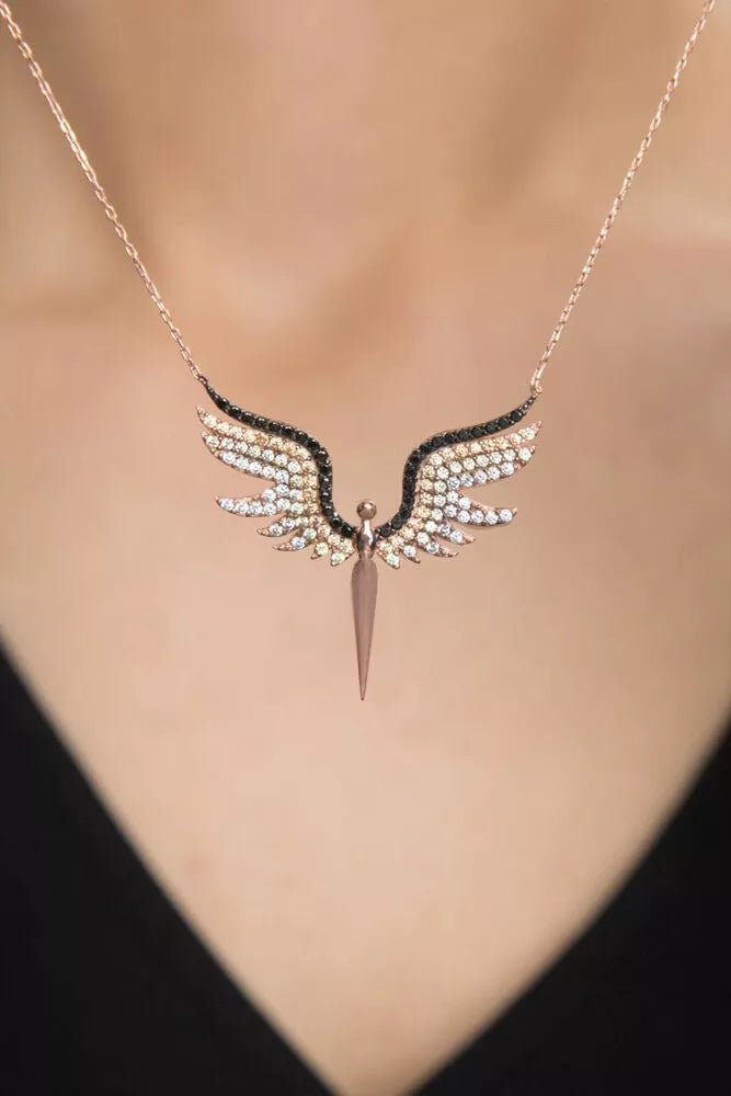 Einzelstück ANGEL FADE KETTE -  Halskette mit Zirkonia Steinchen