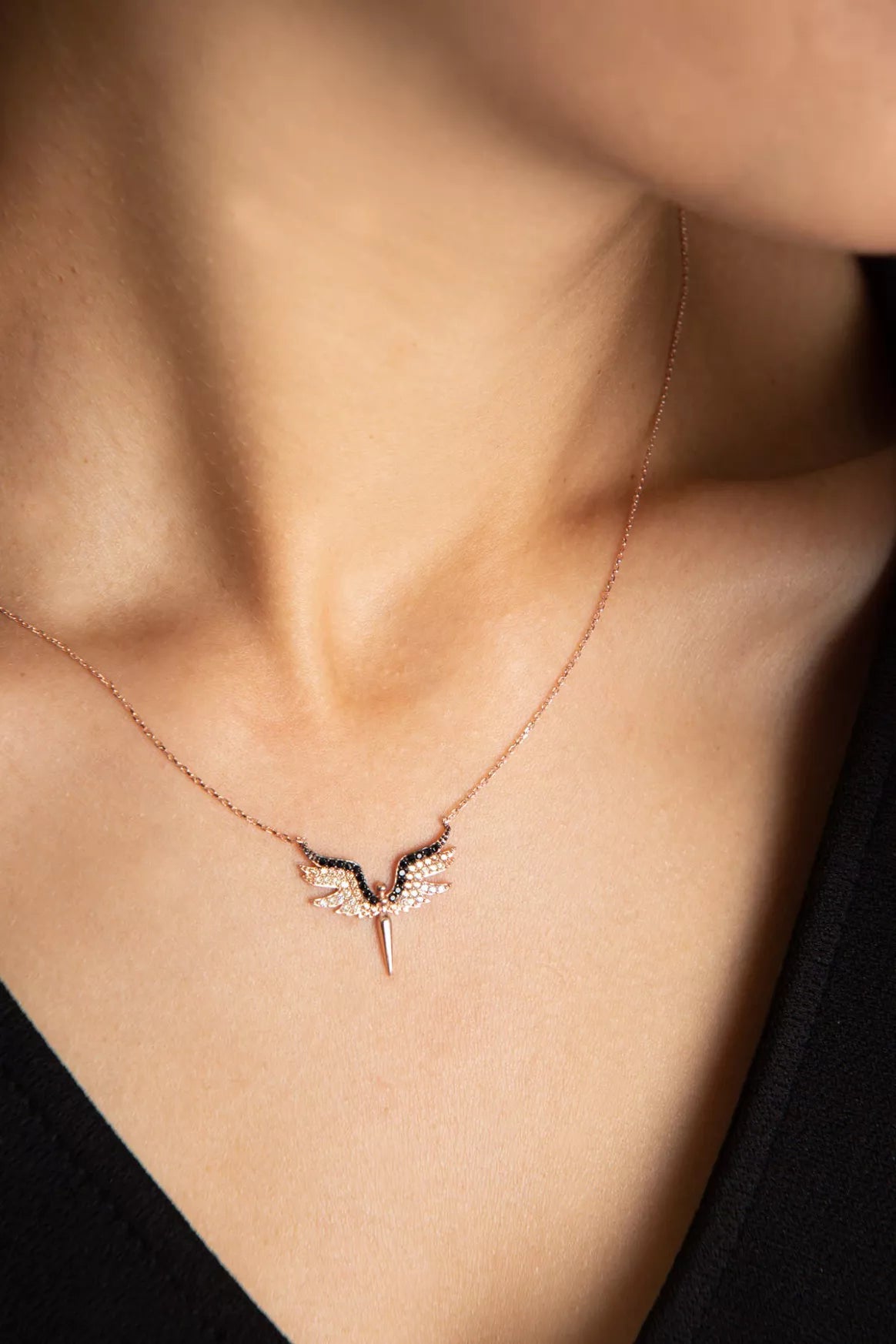 Einzelstück ANGEL FADE KETTE -  Halskette mit Zirkonia Steinchen
