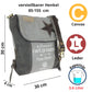 Sunsa Vintage Schultertasche aus Canvas mit Leder
