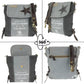Sunsa Vintage Schultertasche aus Canvas mit Leder