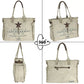 Sunsa Damen XXL Handtsche/Shopper Vintage