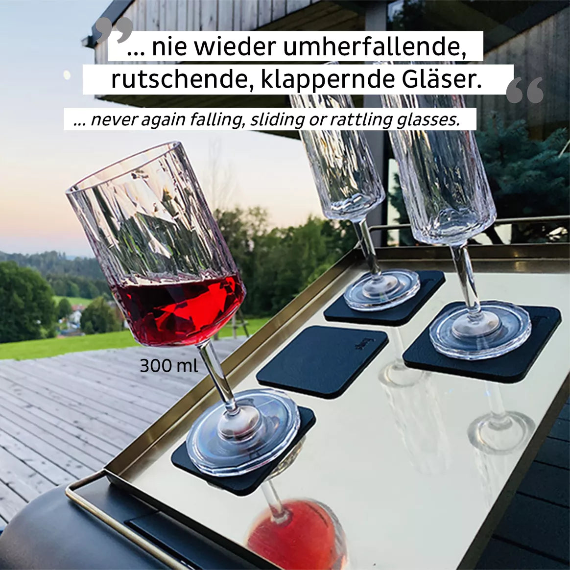 Silwy Magnet-Kunststoffgläser WEIN (2er Set) 0,3 l
