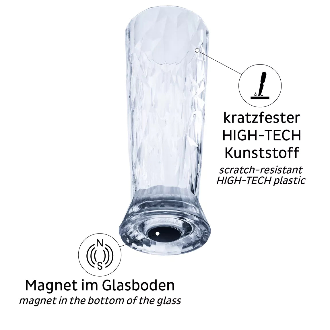 Silwy Magnet-Kunststoffgläser BIER (2er Set) 0,5l
