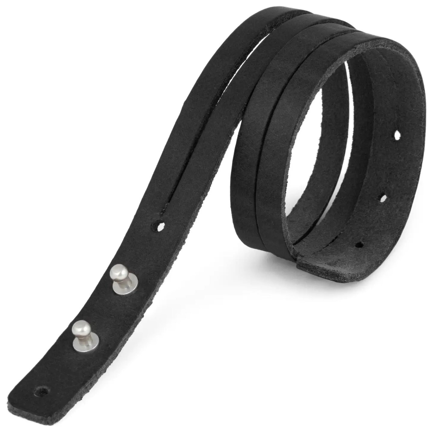 Simaru Nieten Lederarmband schwarz