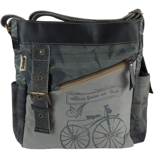Sunsa Damen Große Crossbody Tasche in Vintage Stil