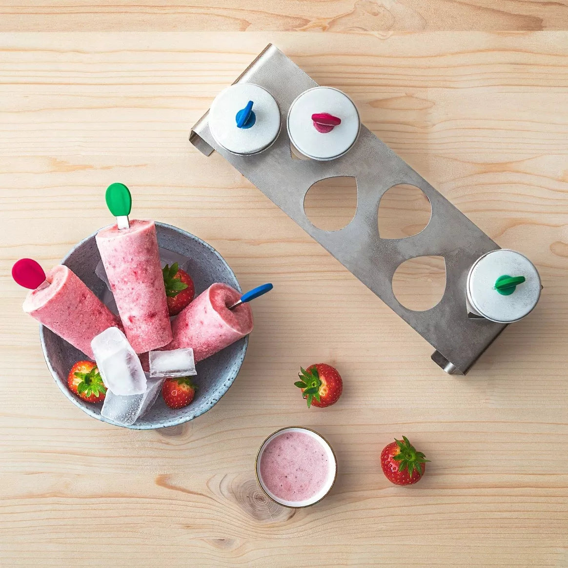ECO Brotbox Ice Pops 6C - Edelstahl Eisformen für 6 mal Eis am Stiel