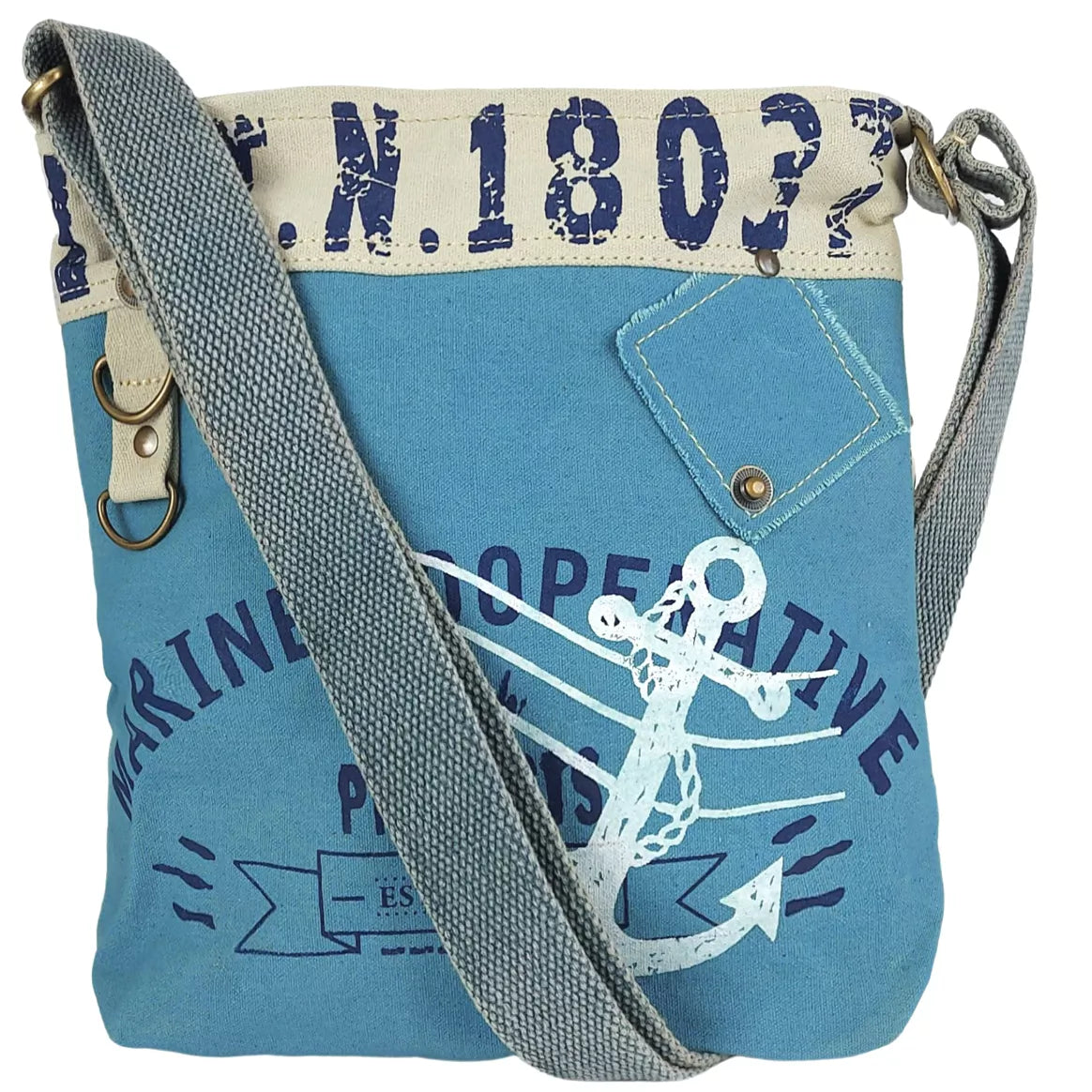 Sunsa Damen Umhängetasche - Maritim Stil aus Canvas
