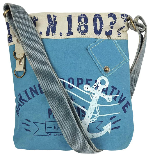 Sunsa Damen Umhängetasche - Maritim Stil aus Canvas