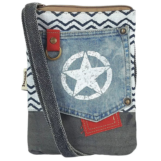 Sunsa Damen Umhängetasche Vegan aus Jeans