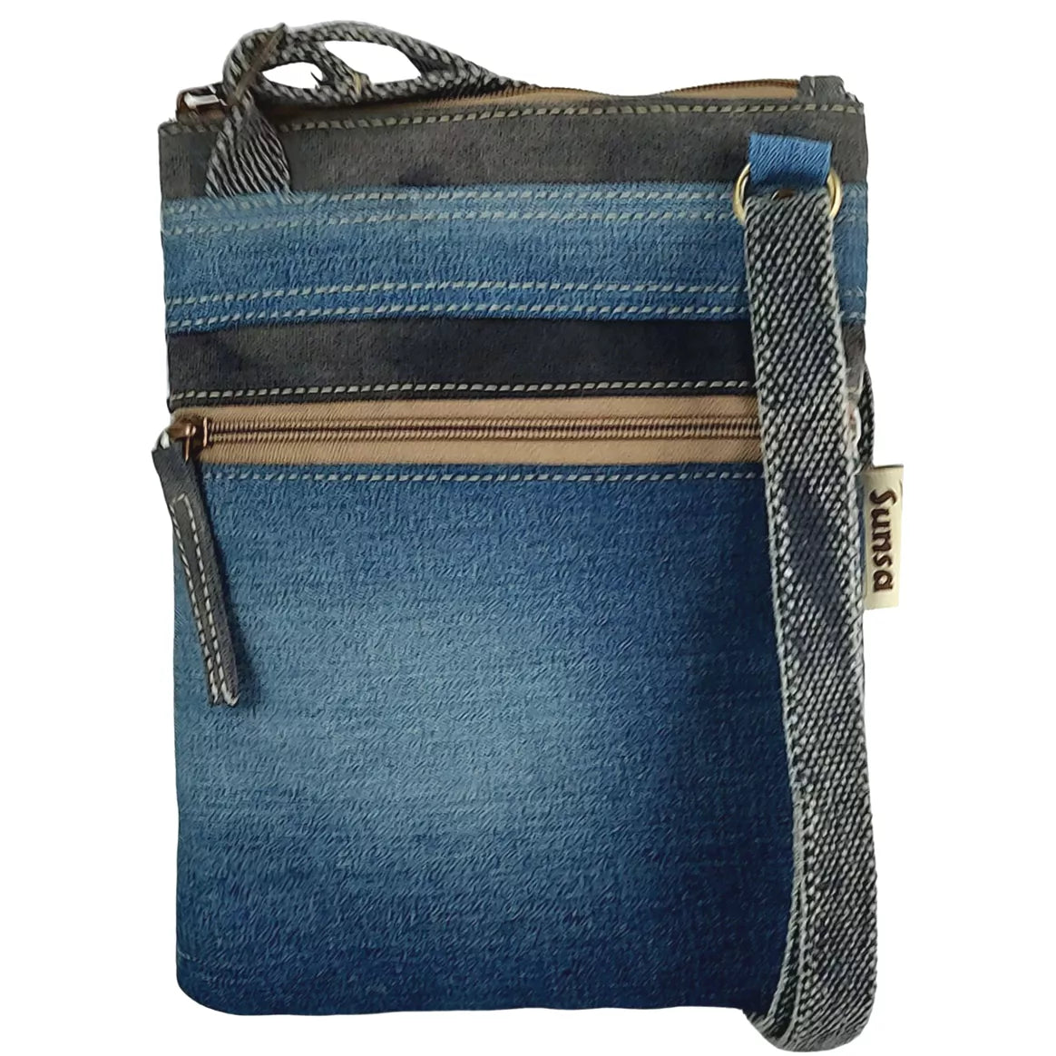 Sunsa Damen Umhängetasche Vegan aus Jeans