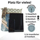 Sunsa Damen Umhängetasche aus recycelten Jeans & Canvas beige/blau