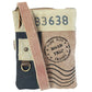 Sunsa Damen Crossover Bag aus Canvas & Leder im Vintage Retro Stil hell