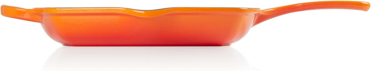 Le Creuset Gusseisen-Grillpfanne quadratisch 26 cm Ofenrot – Induktion, Made in France