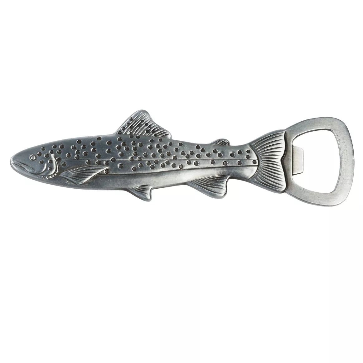 Rex London Fischförmiger Flaschenöffner aus Edelstahl