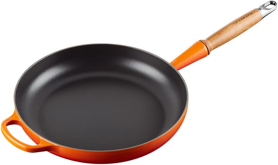 Le Creuset Signature Bratpfanne Gusseisen 28 cm Induktion Ofenrot Holzgriff