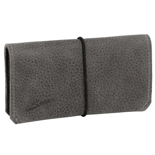 Simaru Echtleder-Tabaktasche - dunkelgrau