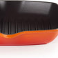 Le Creuset Gusseisen-Grillpfanne quadratisch 26 cm Ofenrot – Induktion, Made in France