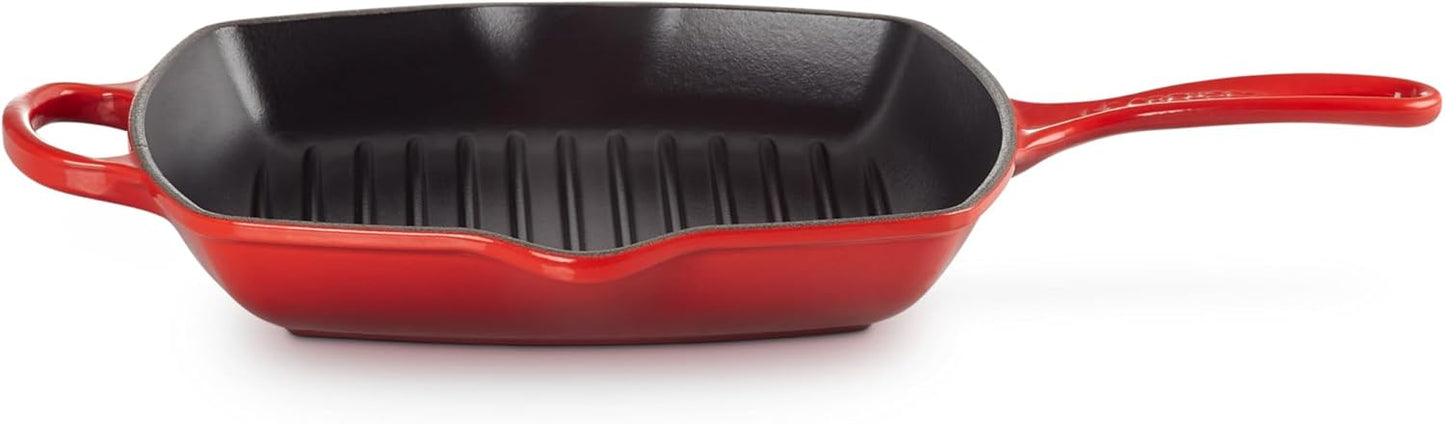 Le Creuset Signature Gusseisen-Grillpfanne 26 cm – Kirschrot