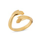 Lily Charmed - Umarmungsring aus 18 Karat vergoldetem 925er Sterlingsilber