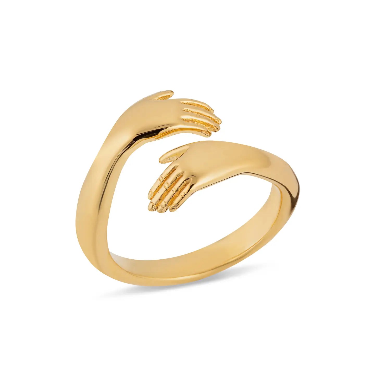 Lily Charmed - Umarmungsring aus 18 Karat vergoldetem 925er Sterlingsilber