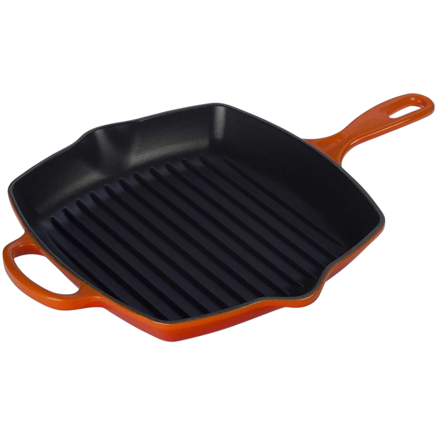 Le Creuset Gusseisen-Grillpfanne quadratisch 26 cm Ofenrot – Induktion, Made in France