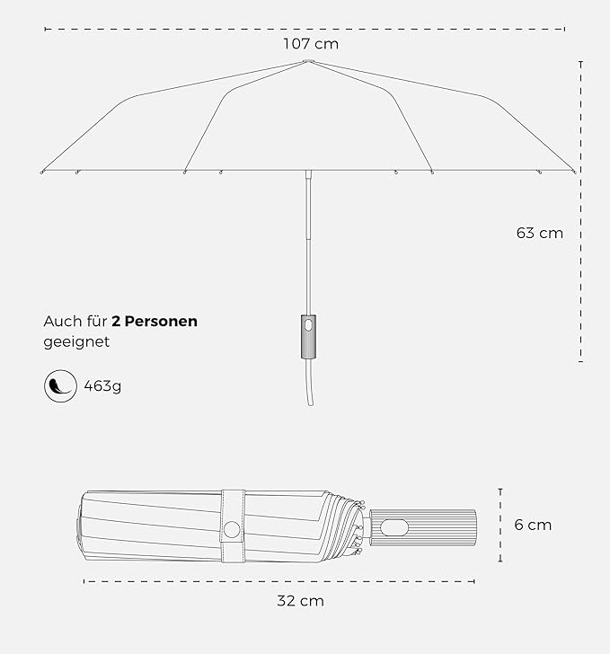 Sapor Design Premium Regenschirm Blau