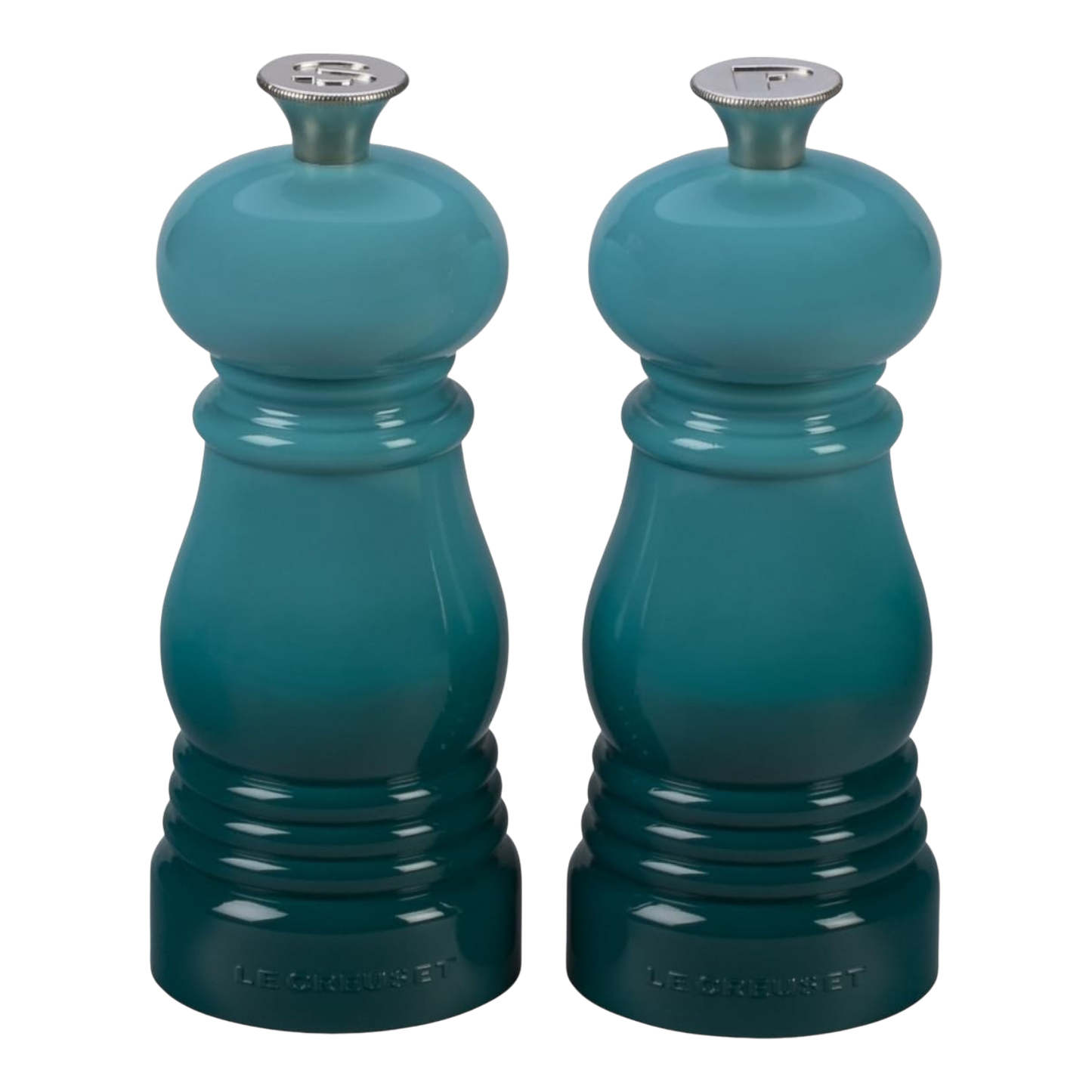 Le Creuset Salz- und Pfeffermühlen-Set Mini Karibik – Keramik-Mahlwerk, ABS-Kunststoff, 12,1 cm