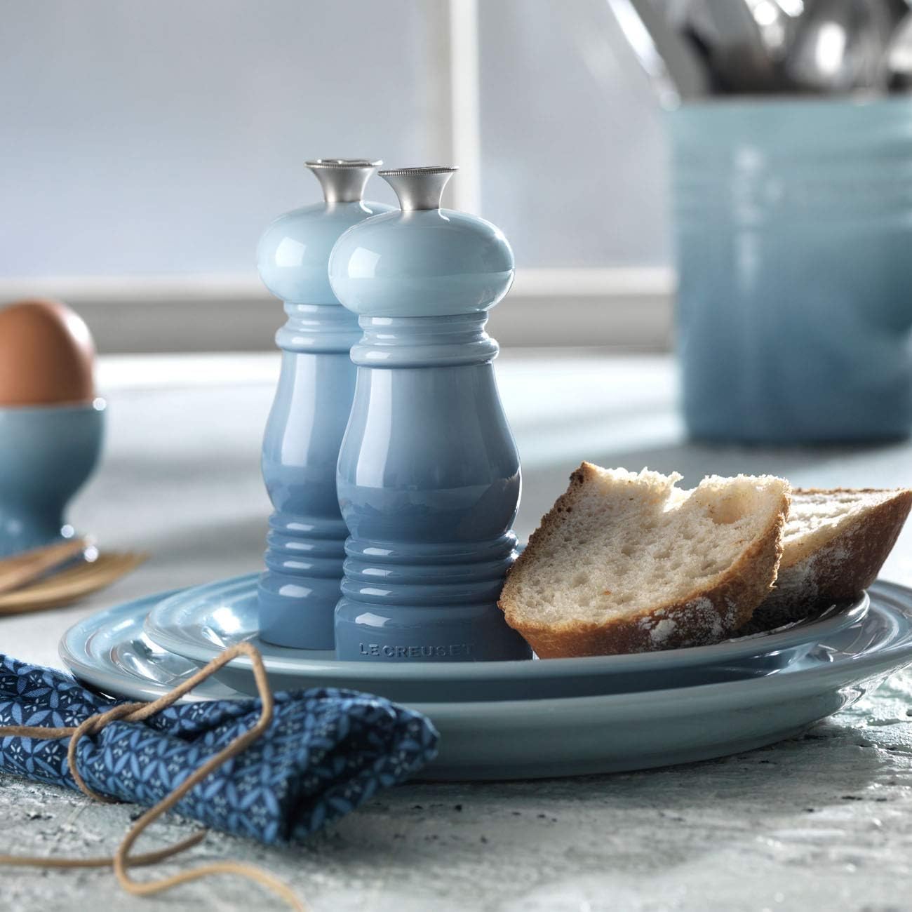 Le Creuset Salz- und Pfeffermühlen-Set Mini Karibik – Keramik-Mahlwerk, ABS-Kunststoff, 12,1 cm