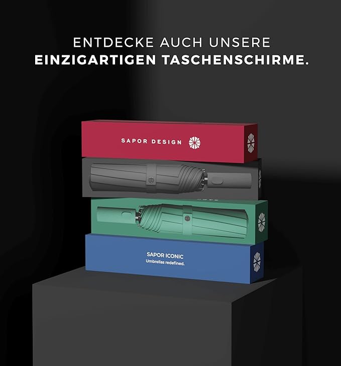 Sapor Design Stockschirm XXL - Schwarz