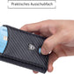 Kronenschein Geldbörse Carbon Slim Wallet – RFID Schutz, Münzfach, 6 Kartenfächer, Geldklammer