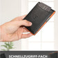 Kronenschein Slim Wallet mit Münzfach & RFID Schutz Schwarz-Orange