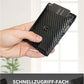 Kronenschein Slim Wallet Carbon RFID Schutz TÜV-geprüft – 6 Kartenfächer & Edelstahl Geldklammer