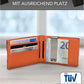 Kronenschein Slim Wallet mit Münzfach & RFID Schutz Schwarz-Orange
