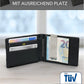 Kronenschein Slim Wallet mit Münzfach & RFID Schutz Schwarz-Glatt