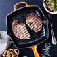 Le Creuset Gusseisen-Grillpfanne quadratisch 26 cm Ofenrot – Induktion, Made in France