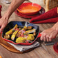 Le Creuset Gusseisen-Grillpfanne quadratisch 26 cm Ofenrot – Induktion, Made in France
