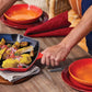Le Creuset Gusseisen-Grillpfanne 26 cm quadratisch Ofenrot – Induktion & Backofen geeignet – Made in France