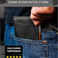 Kronenschein Slim Wallet mit Münzfach & RFID Schutz Schwarz-Orange