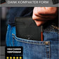 Kronenschein Slim Wallet mit Münzfach & RFID Schutz Schwarz-Orange